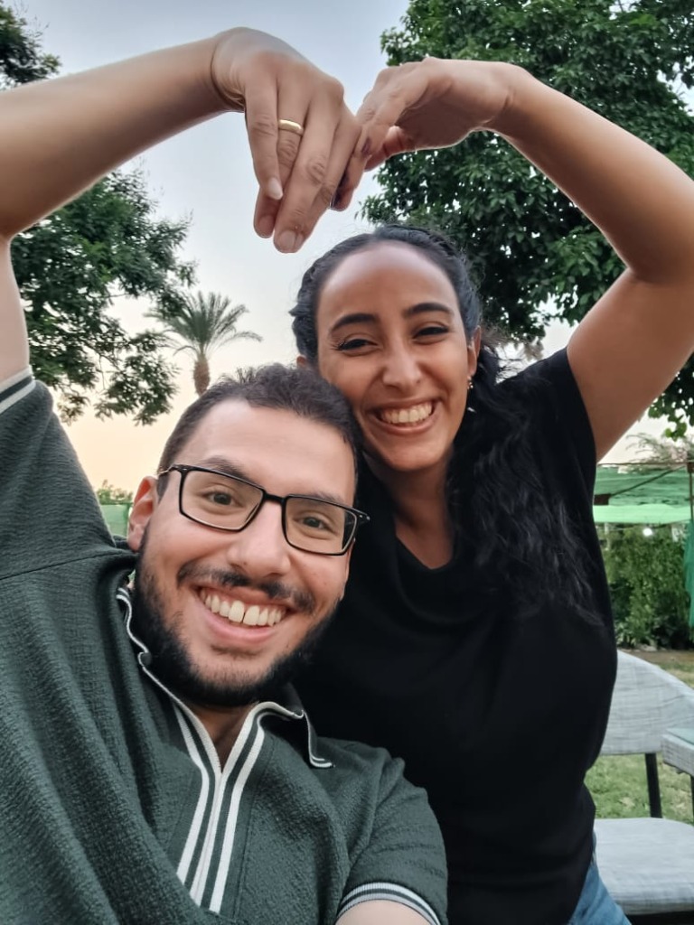 Abanoub & Sara Heart Hands Photo
